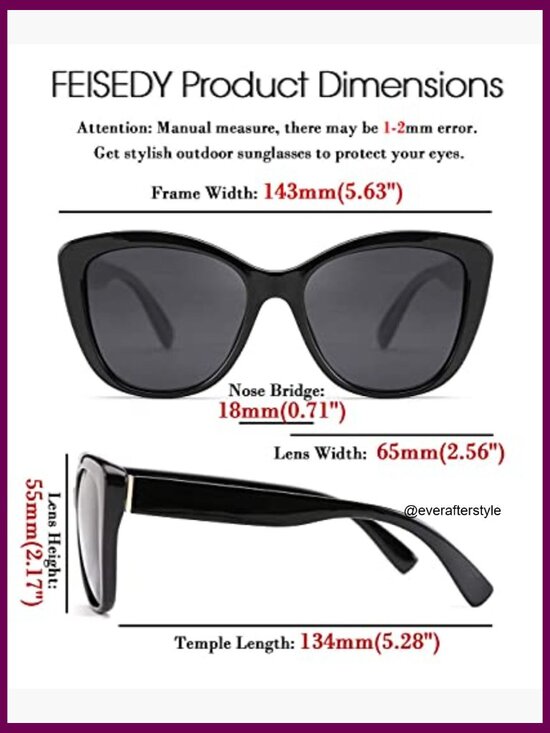 Polarized Vintage Cat Eye Sunglasses with UV400 Protection main image 6